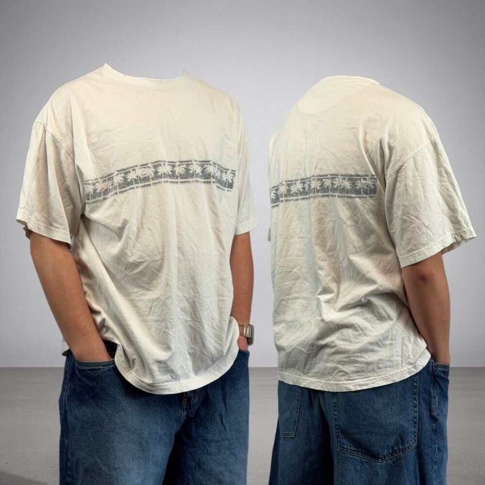 Newport-blue Men's White T-shirt